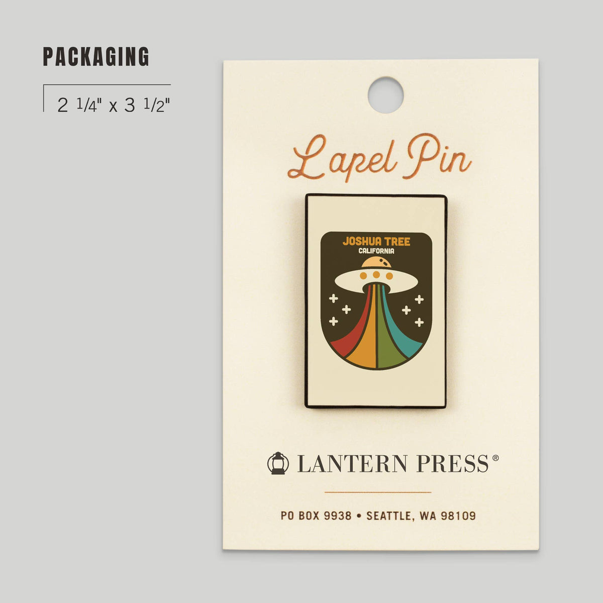 Joshua Tree California Vector UFO Lapel Pin
