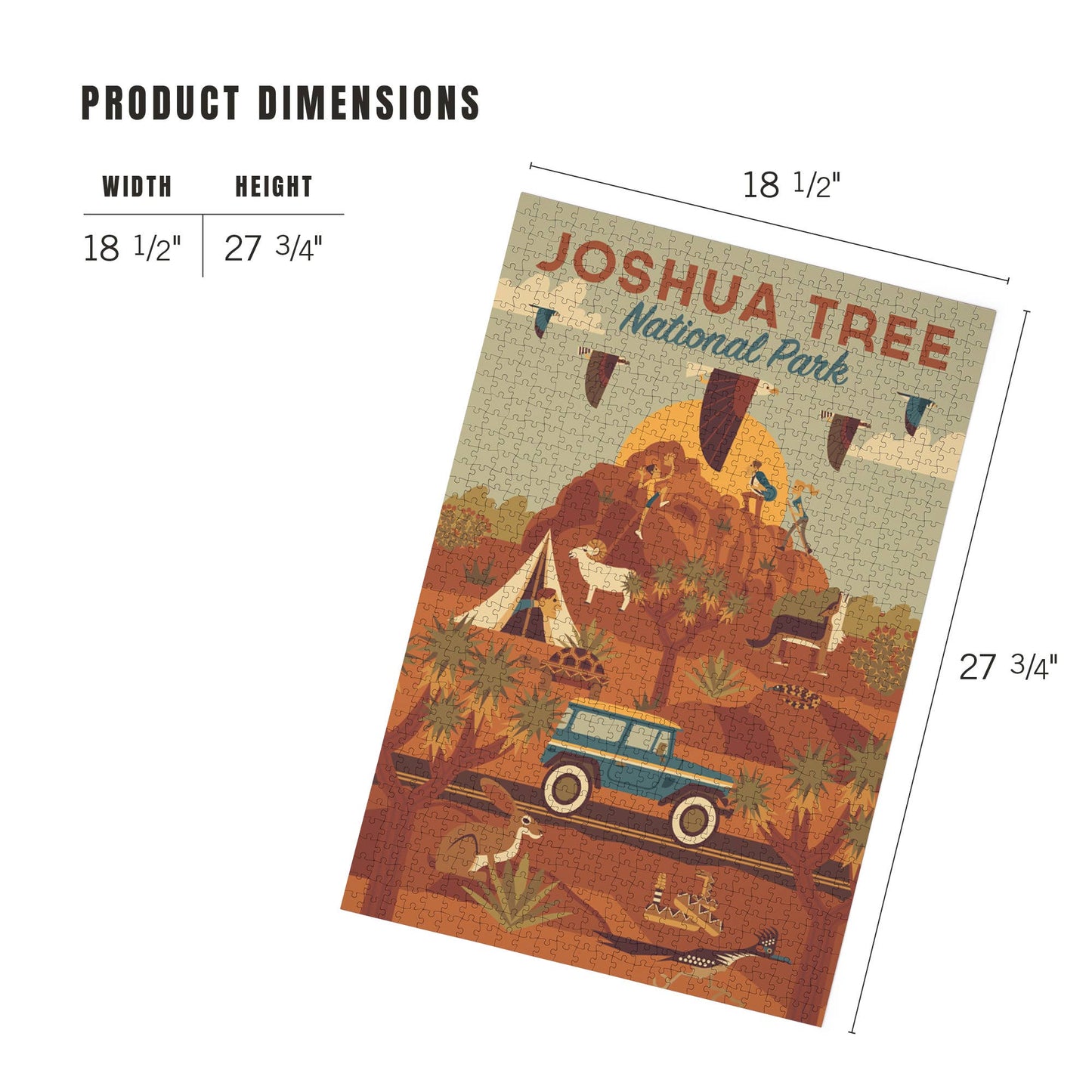 Joshua Tree CA Geometric 1000 Piece Puzzle