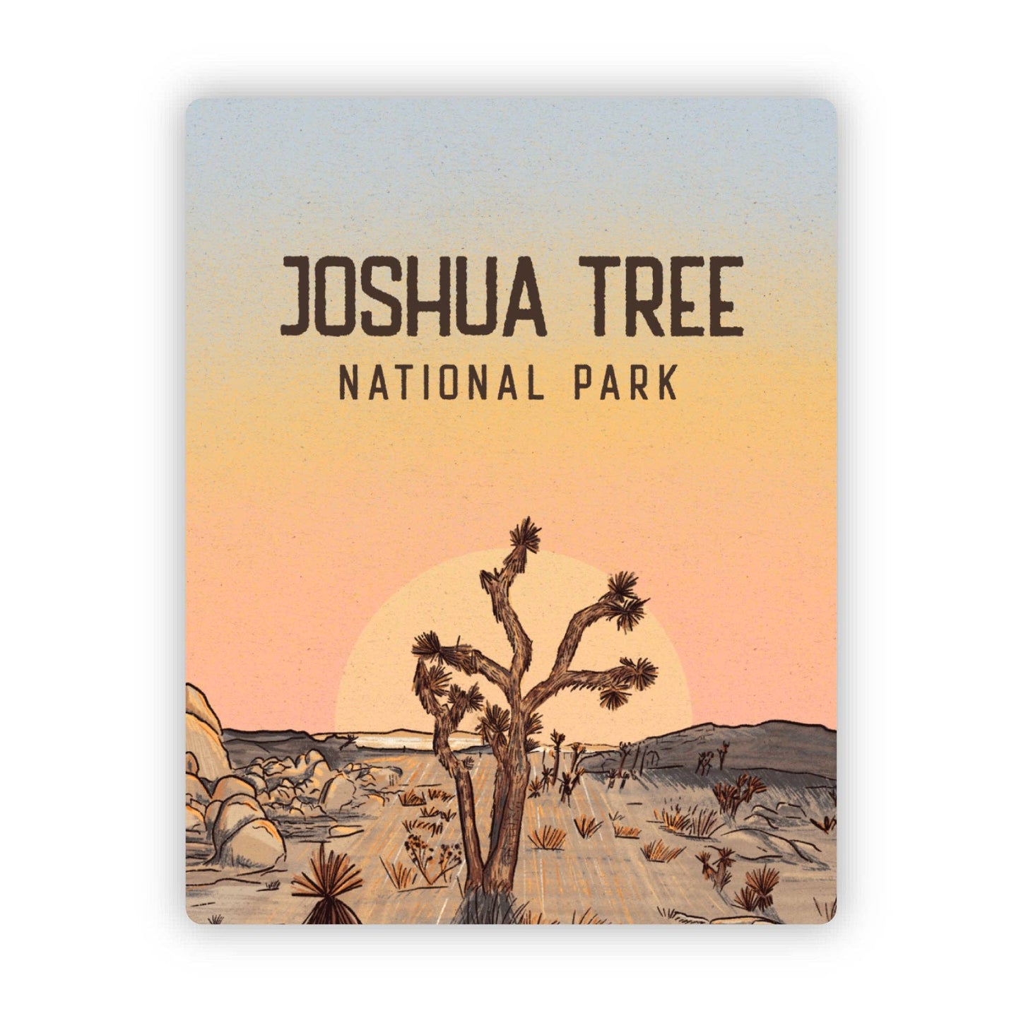 Joshua Tree National Park Mini Art Print Vinyl Sticker
