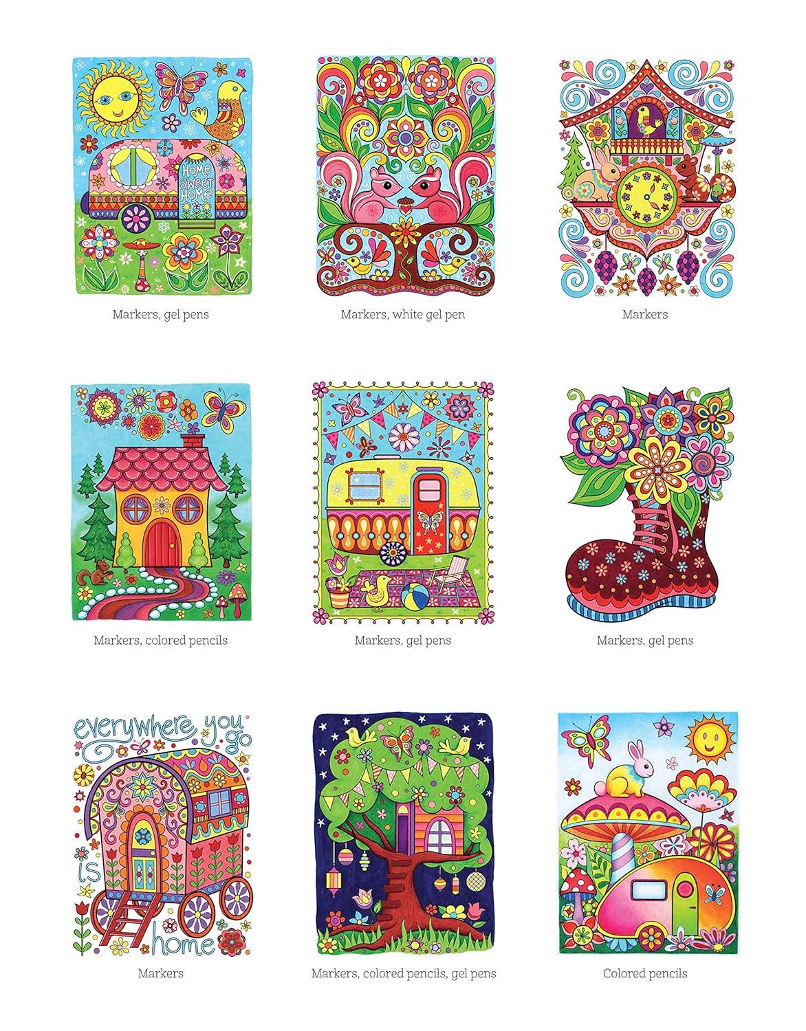 Happy Campers Coloring Book
