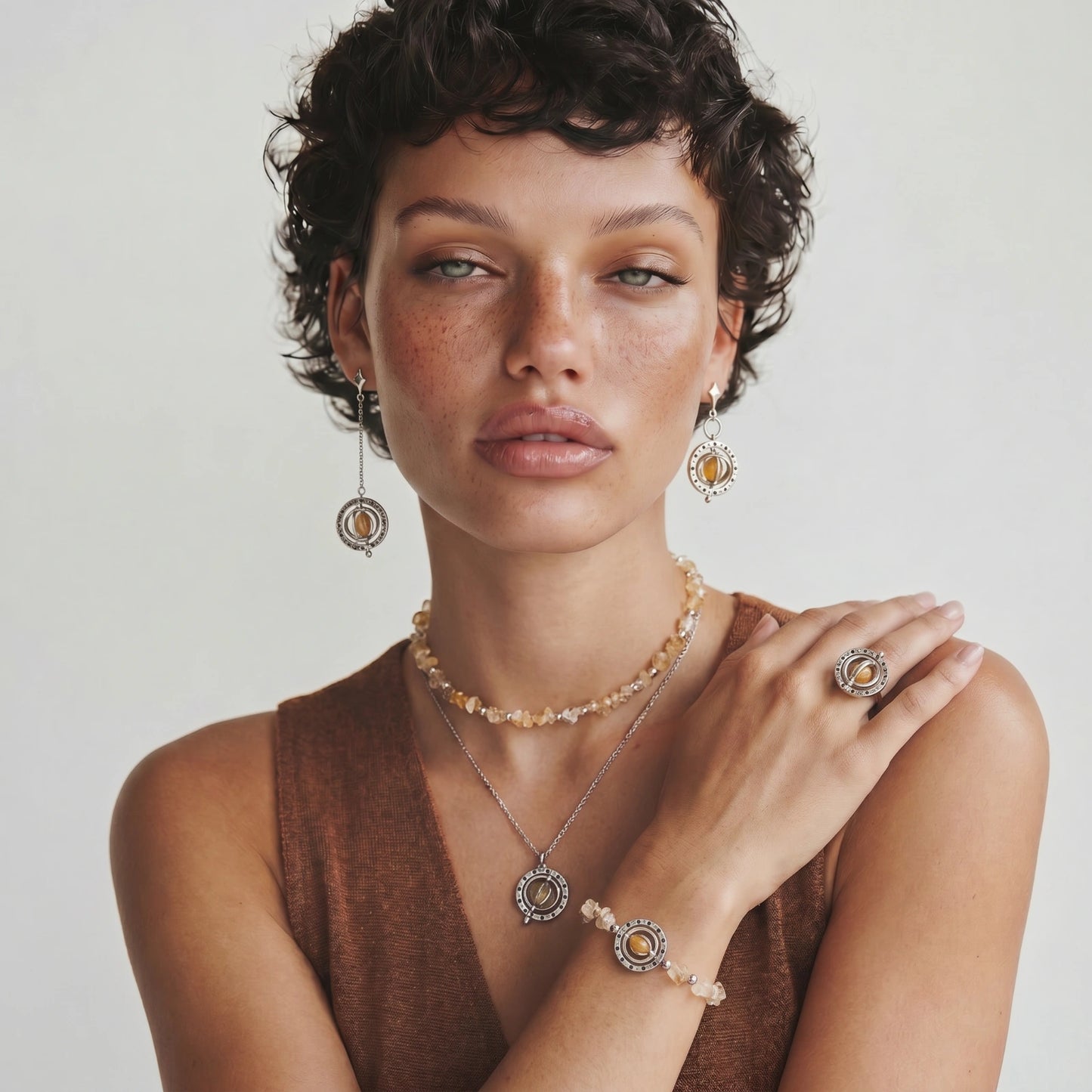 Orbital Asymmetric Earrings by Joshua Tree Gift Store
