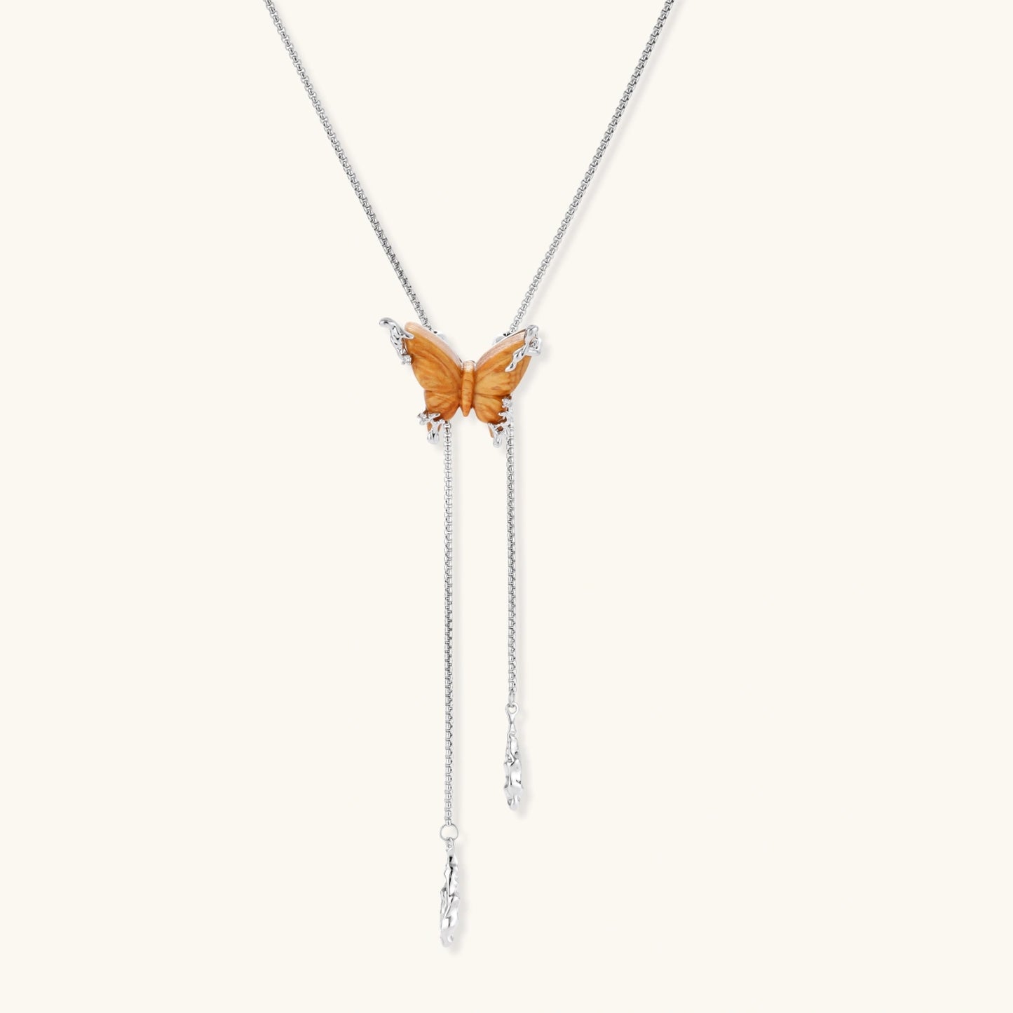 Amber Wings Butterfly Necklace by Joshua Tree Gift Store