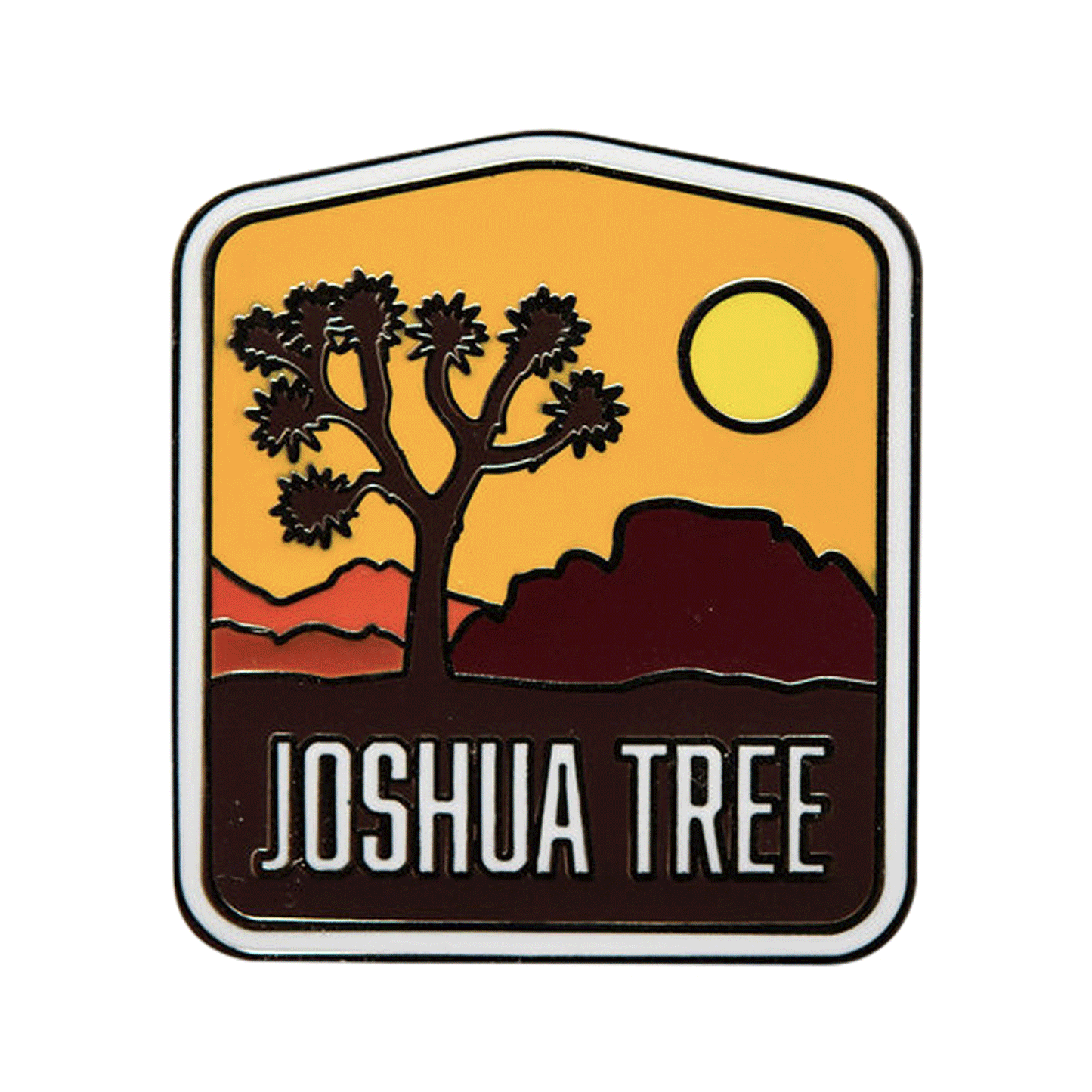 Joshua Tree National Park Orange Enamel Pin