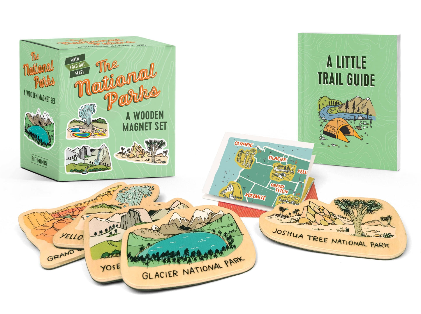 The National Parks Wooden Magnet Set