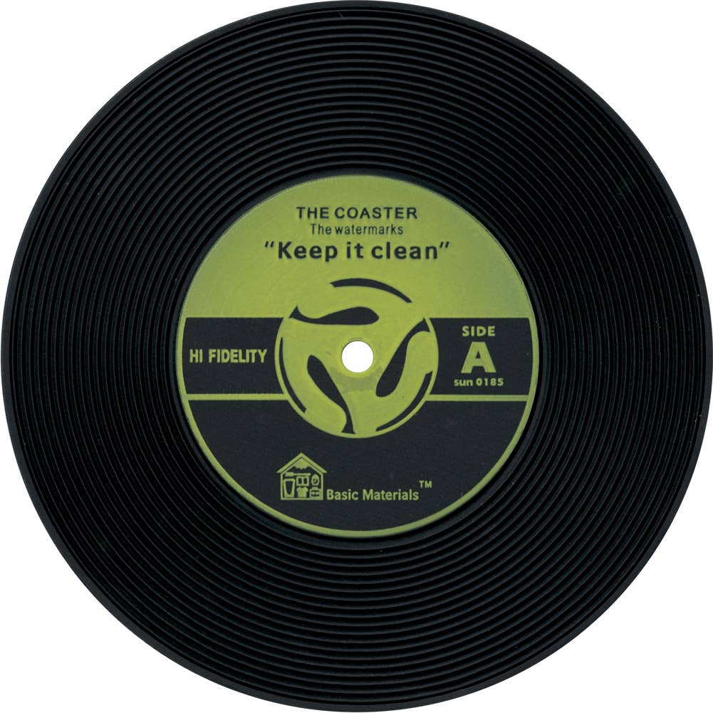 Vinyl Record Shaped Silicone Coaster
