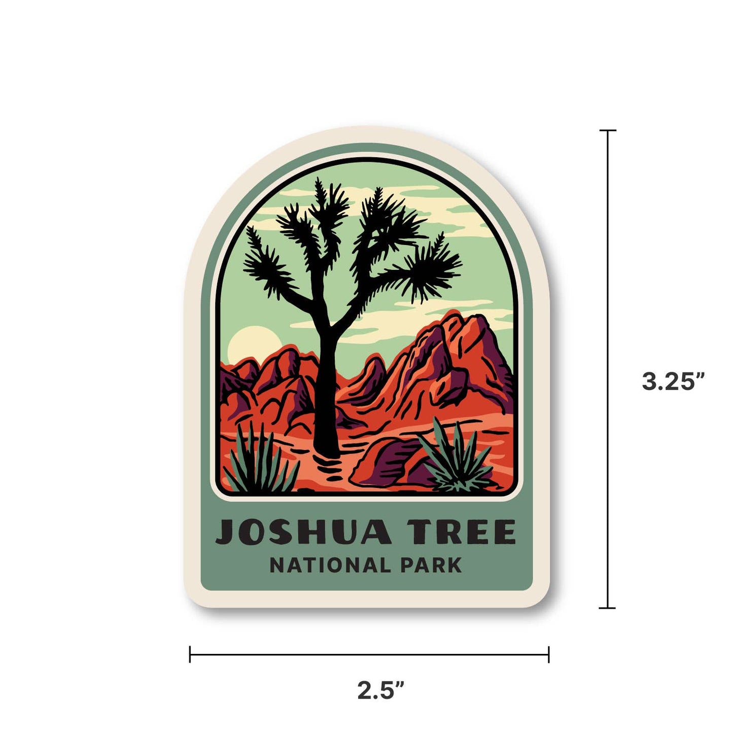 Joshua Tree National Park Green Vinyl Sticker