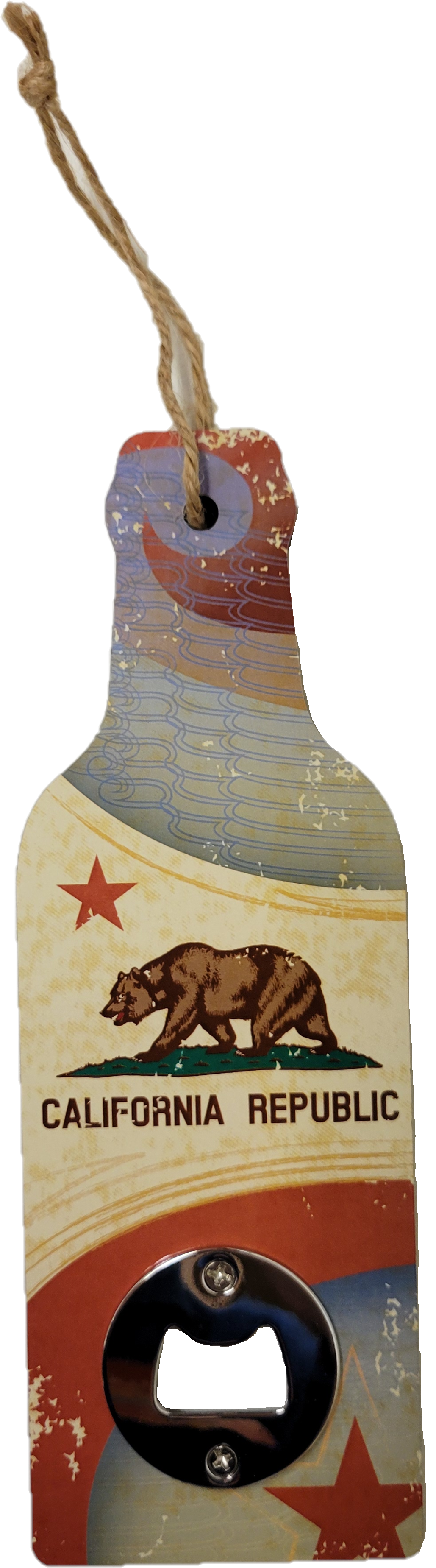California Rustic Bottle Shaped Bottle Opener