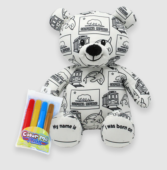 California Color Me Teddy Bear