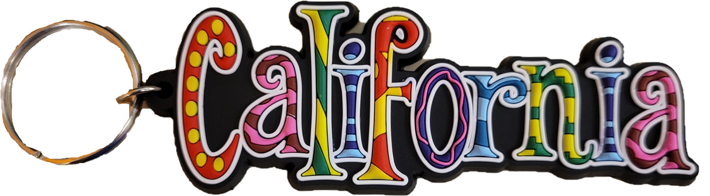 California Doodle Keychain