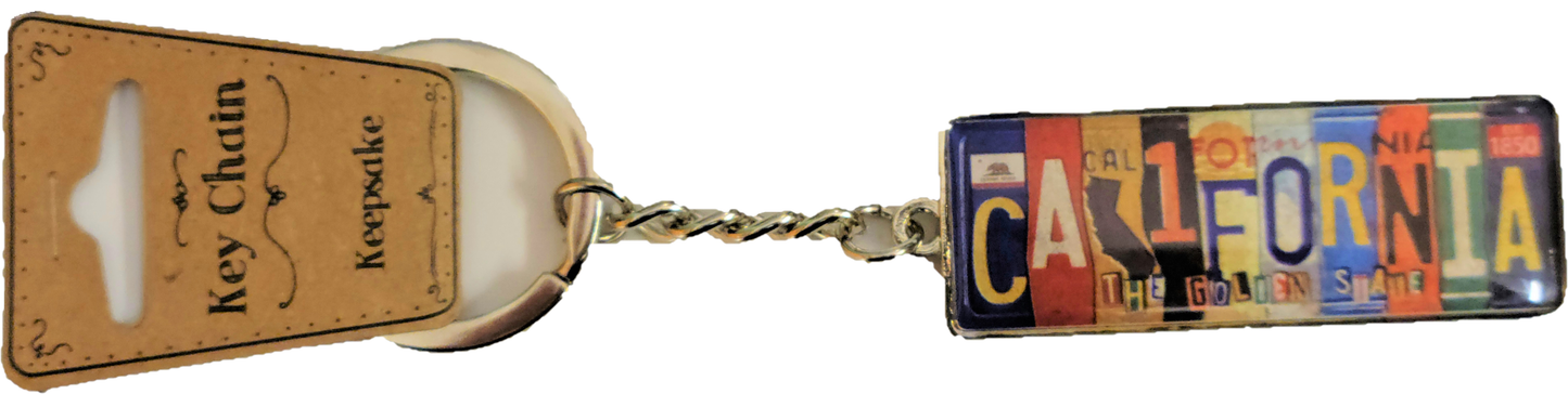California License Plate Keychain
