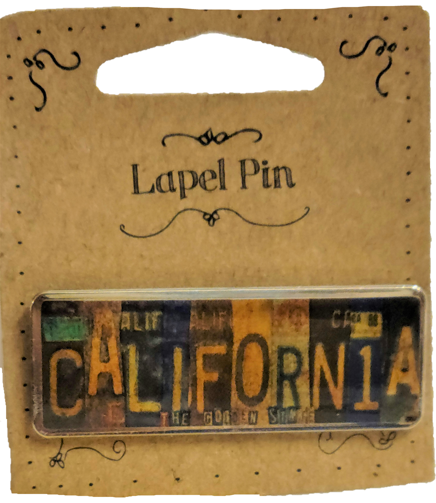 California License Plate Lapel Pin