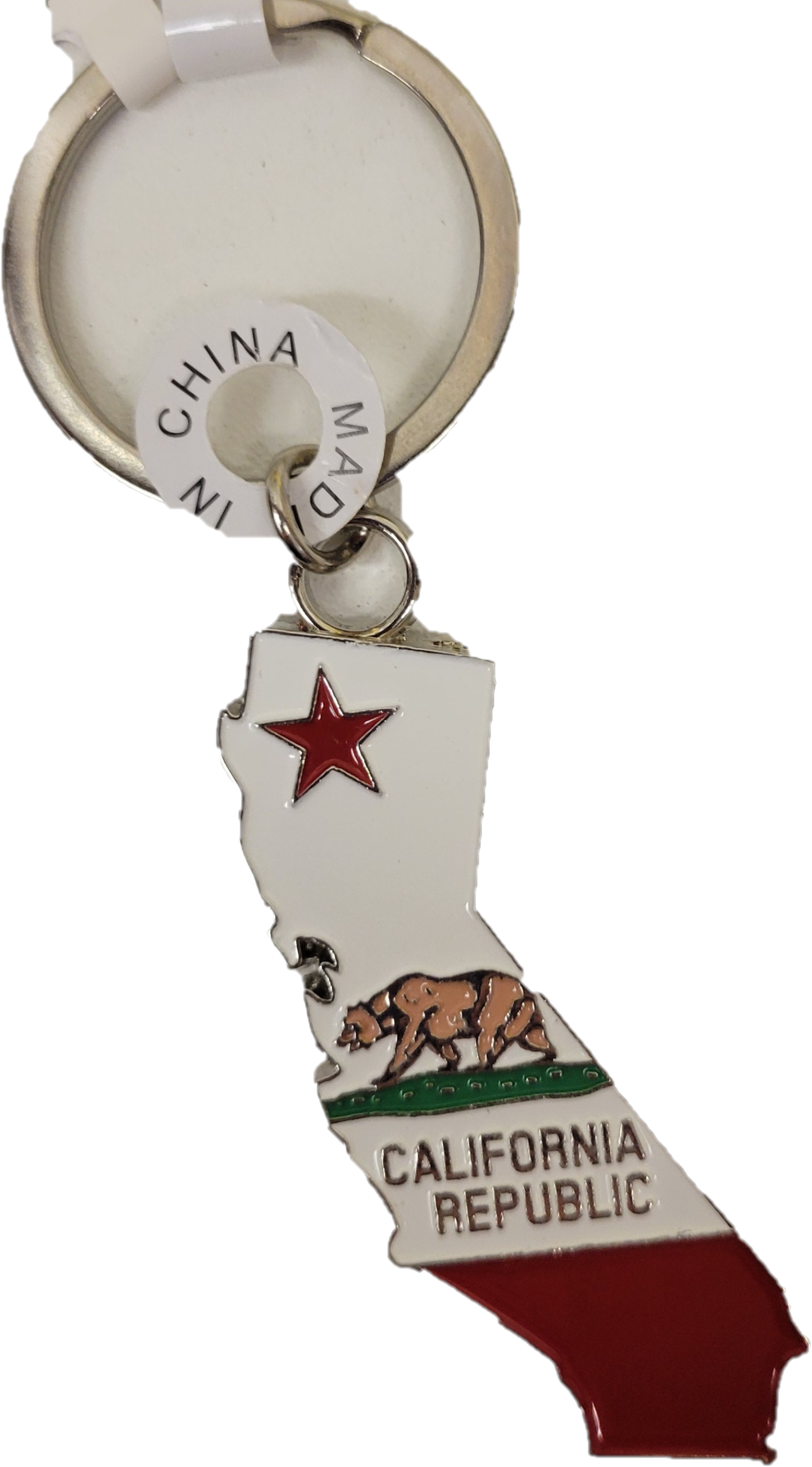 California Republic State Shape Keychain