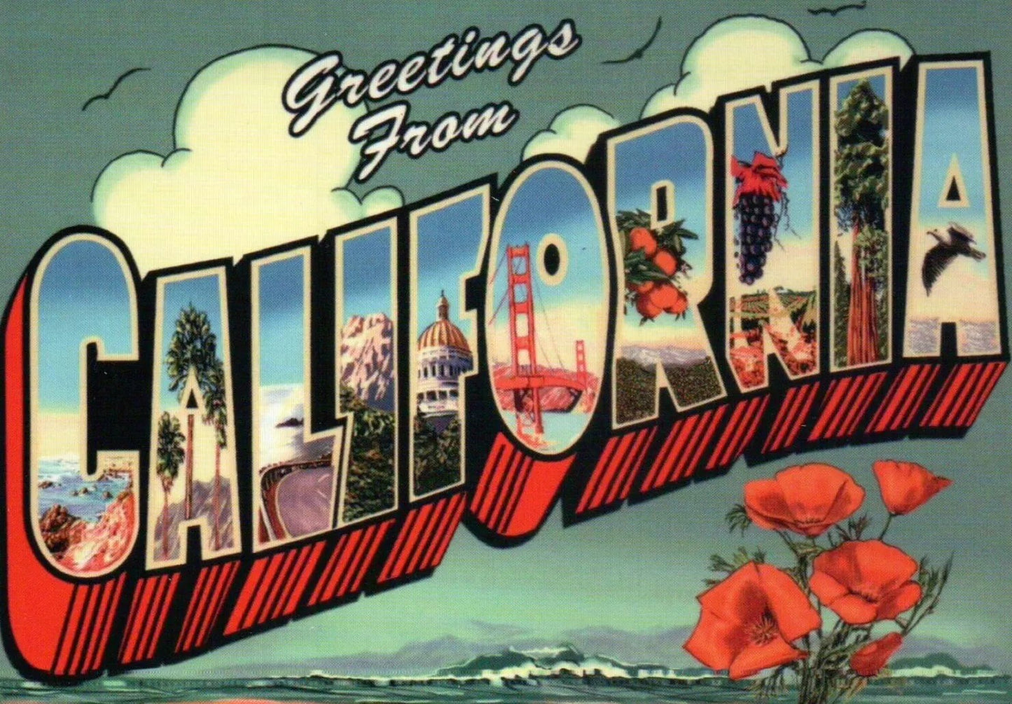 Greetings from California Playing Cards