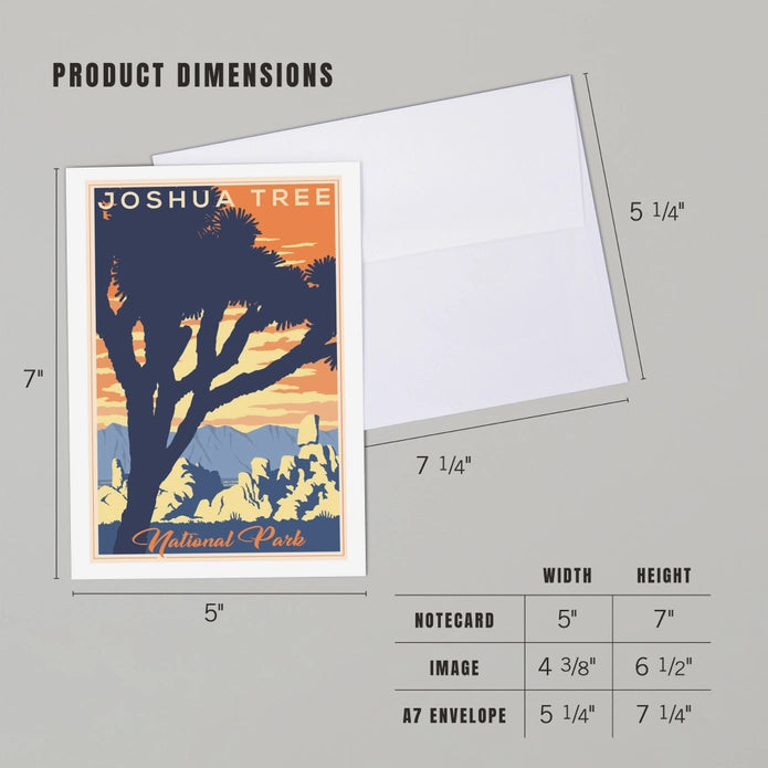 Joshua Tree National Park Lithograph 2 Notecard