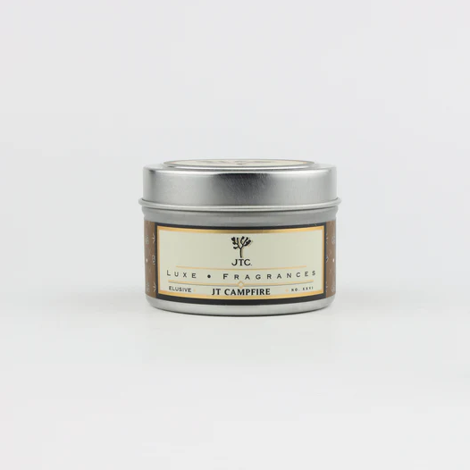 Luxe Candle in 4oz Travel Tin
Take our scents on the go wherever you may roam. Travel compact, light, and glass free on any wanderlust adventures. The distinctive aroma of JT Campfire is a warm desert campfire! You will be transported back to your Joshua Tree adventure in your own home!
4 oz. | 20-25 hours burn time
Premium blended soy wax
Cotton core wick