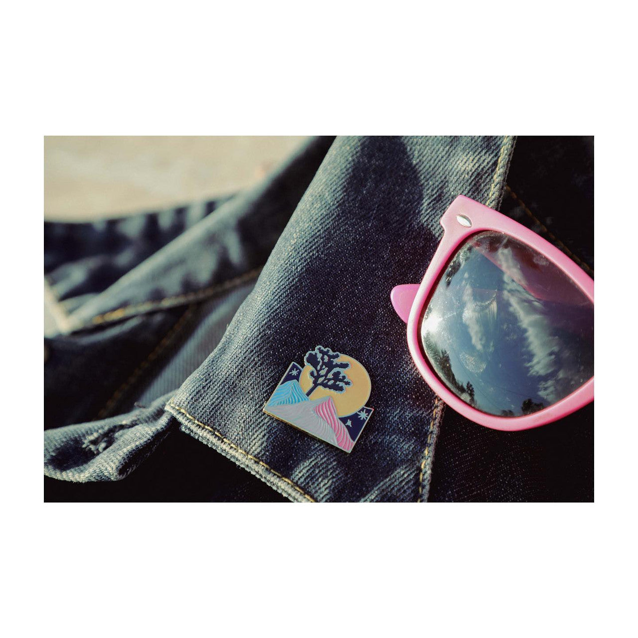 Joshua Tree Desert Night Sky Enamel Pin