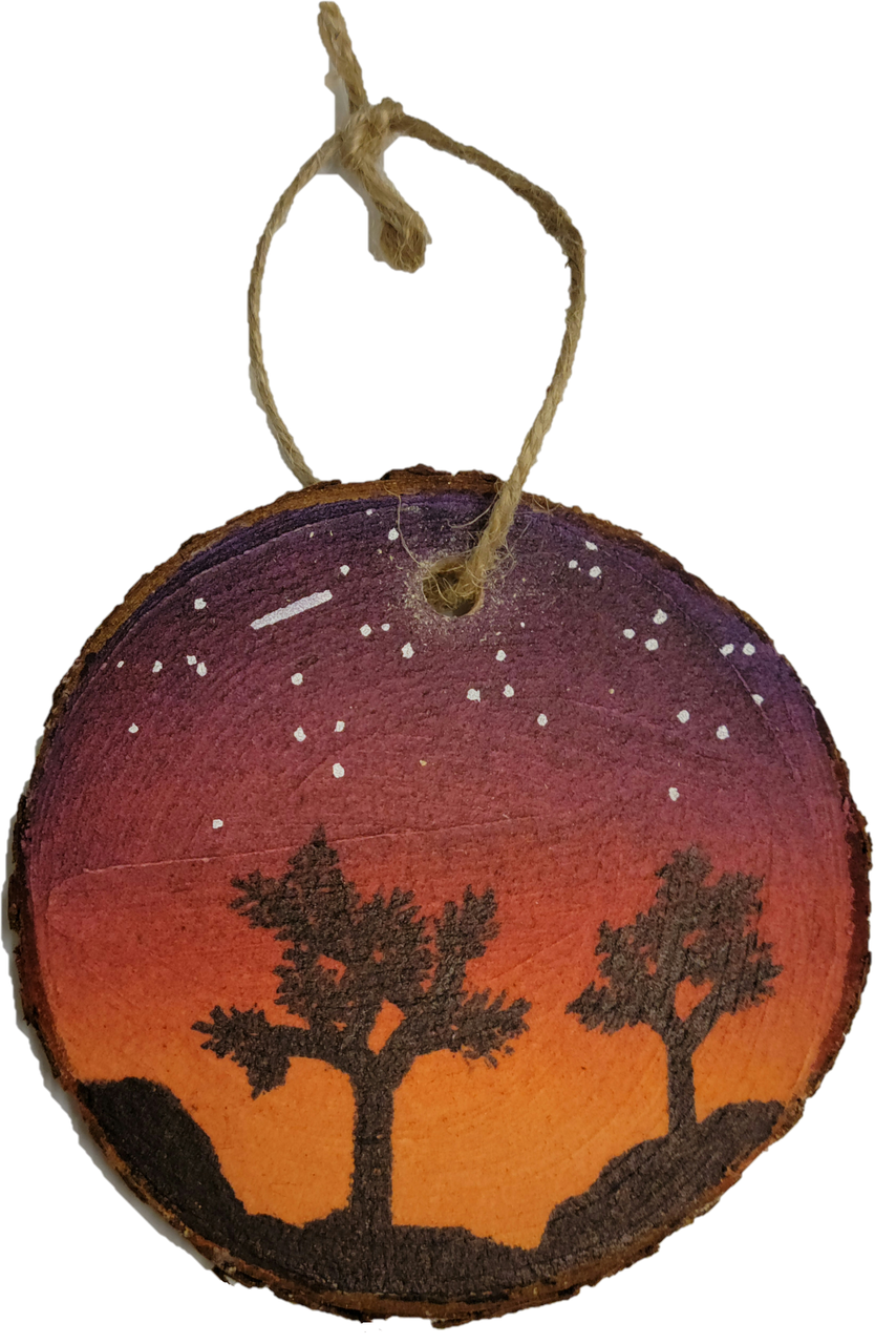 Joshua Tree Wood Slice Ornament