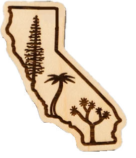 California Trees Laser Magnet