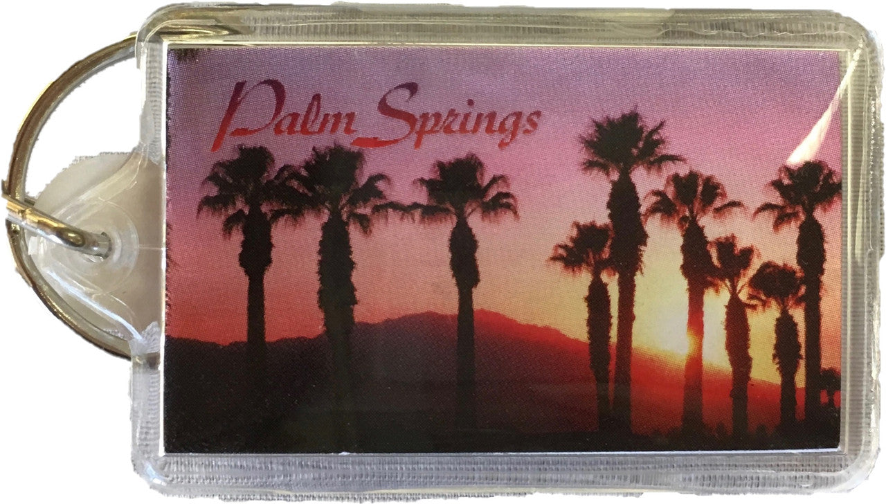 Palm Springs sunset keychain