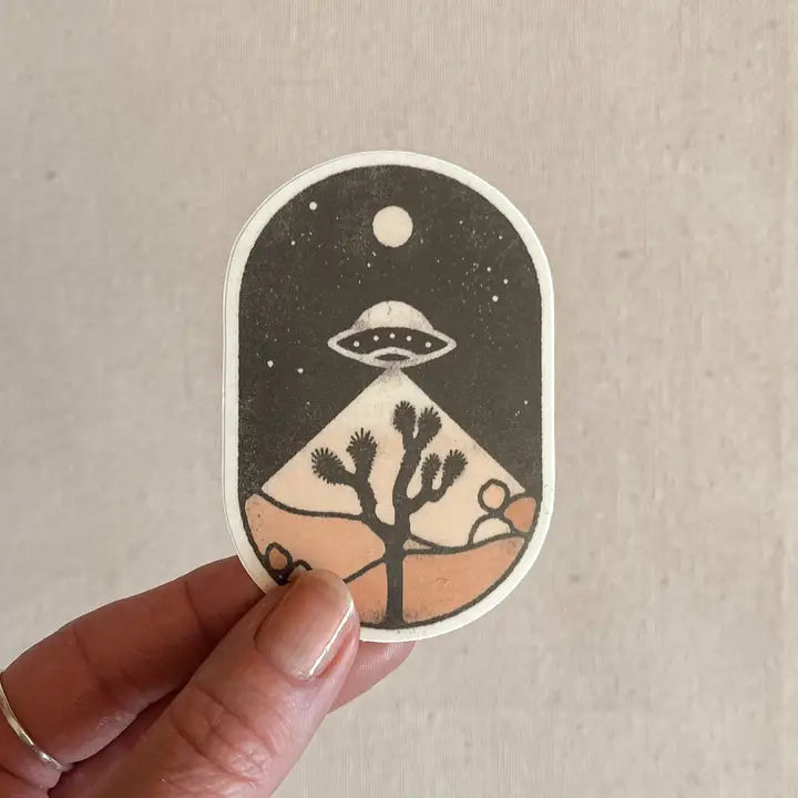 UFO Over Joshua Tree Vinyl Sticker