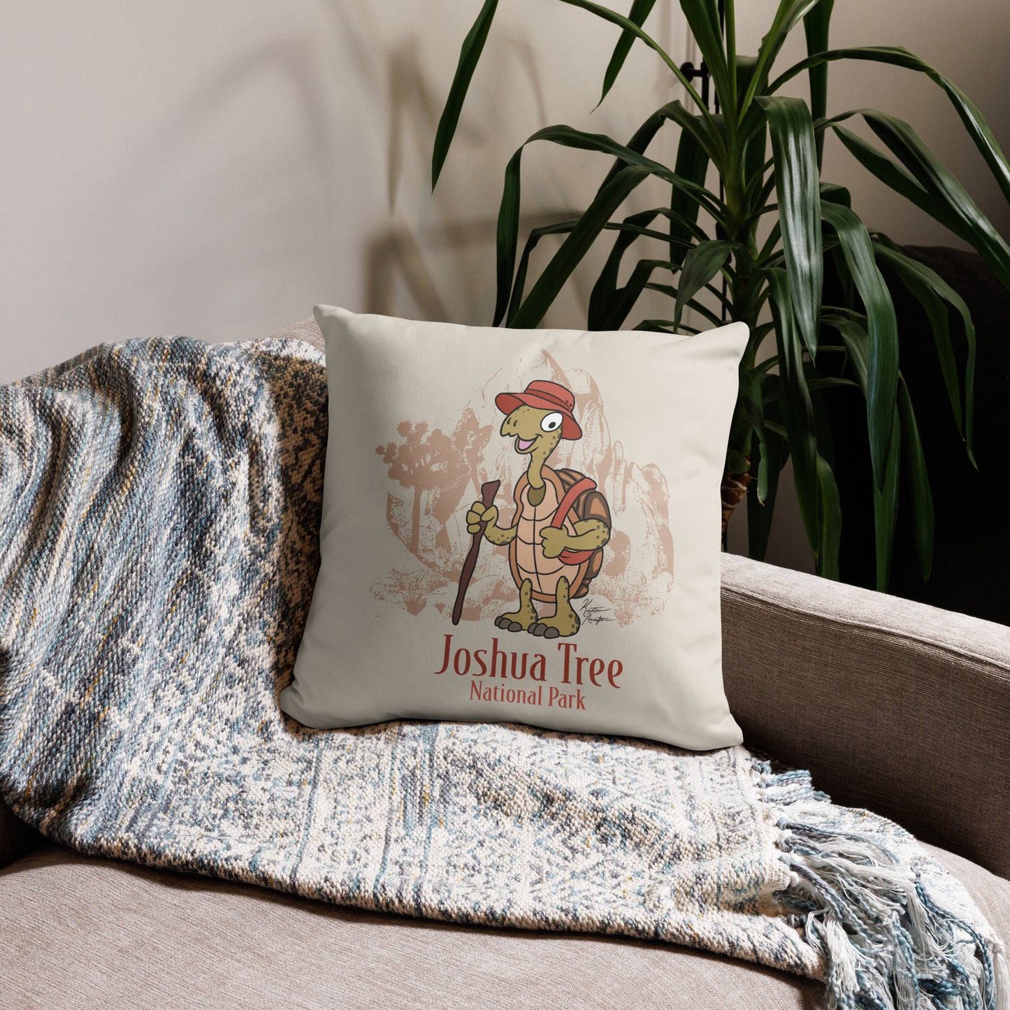 Joshua Tree Tortoise Pillow (in 2 sizes)