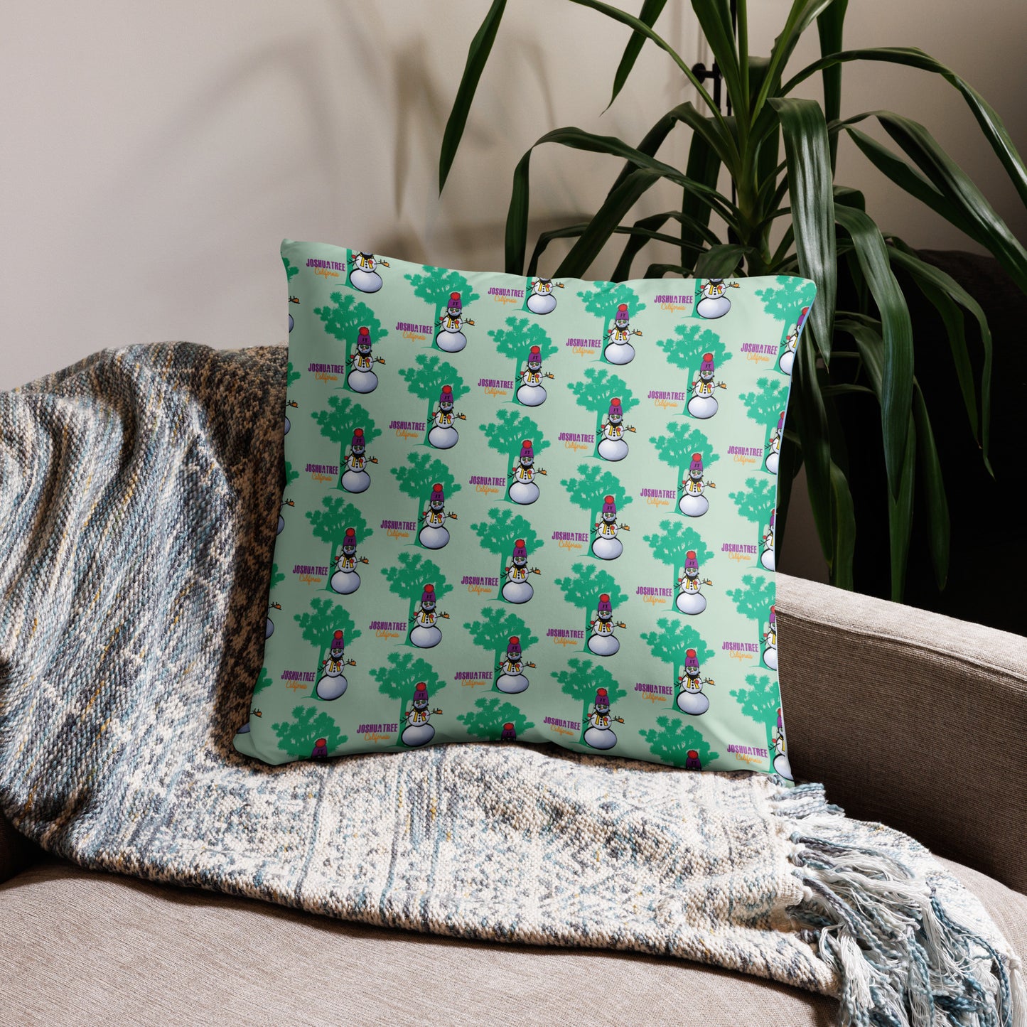Joshua Tree Snowman Pillow (in 2 sizes)