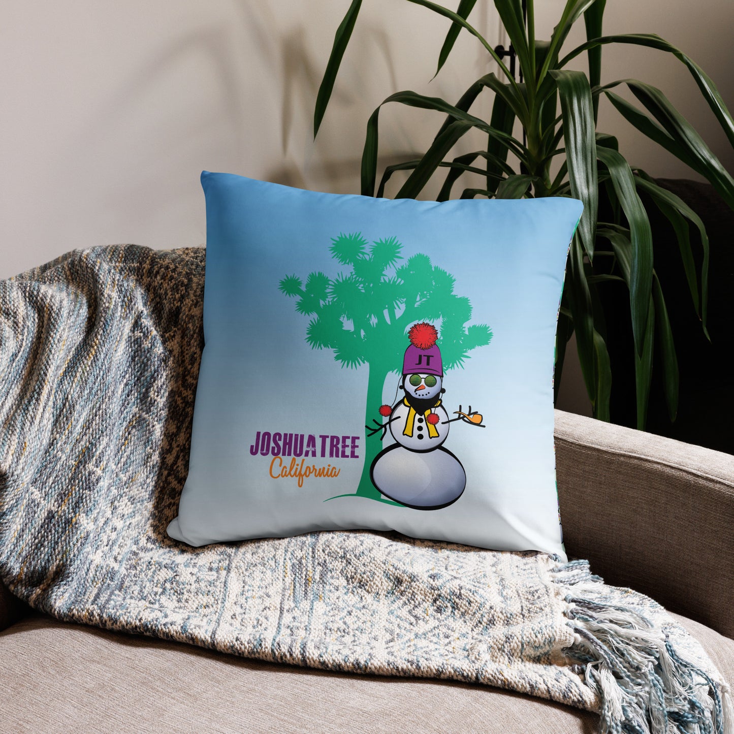 Joshua Tree Snowman Pillow (in 2 sizes)