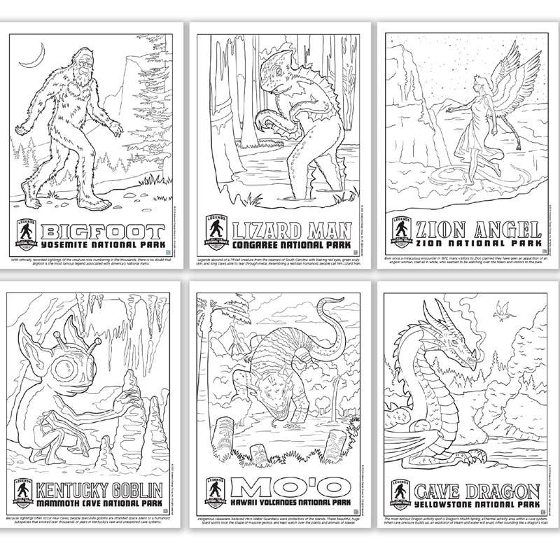 Legends of the National Parks Coloring Book