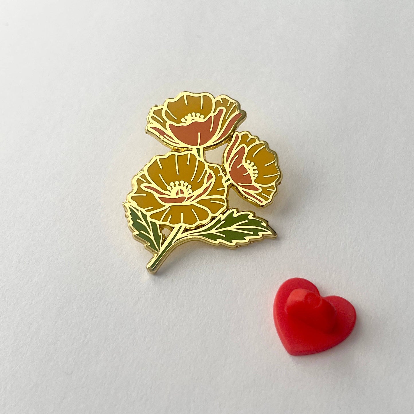 California Poppy Enamel Pin
