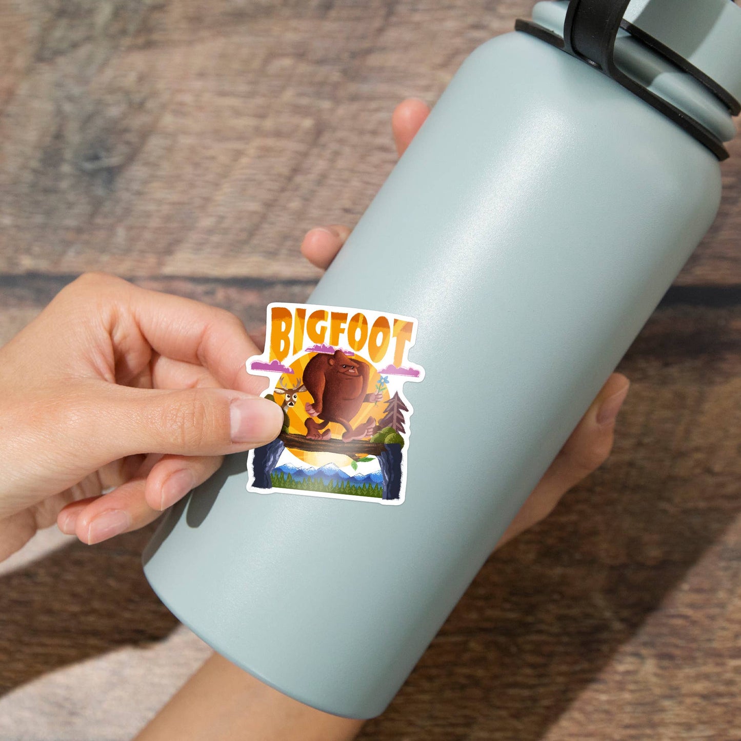Bigfoot Mid-Century Inspired Sticker