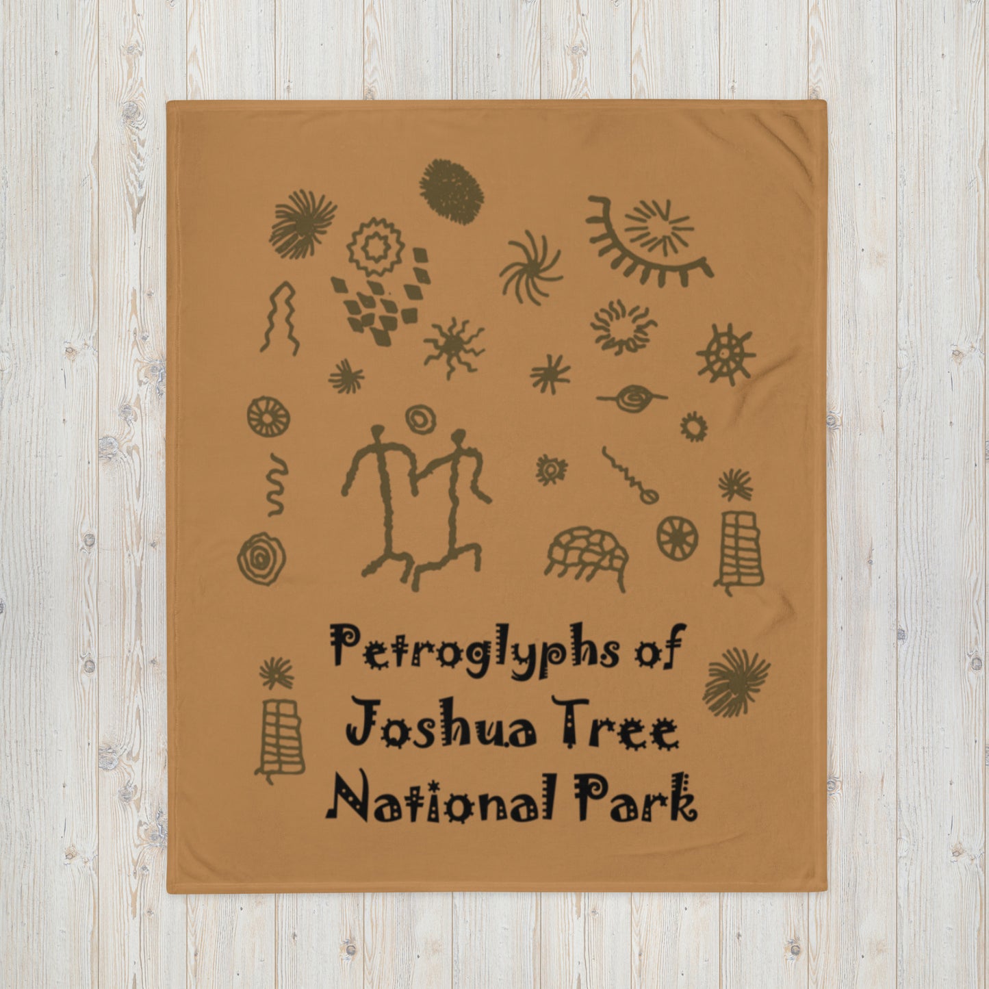 Petroglyphs of Joshua Tree Throw Blanket