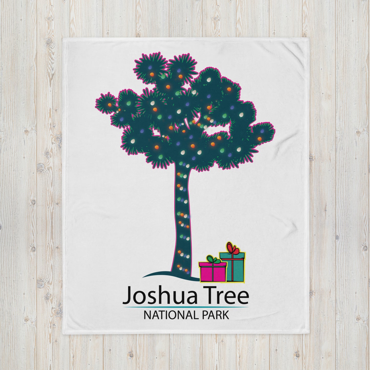 Joshua Tree Holiday Theme Throw Blanket
