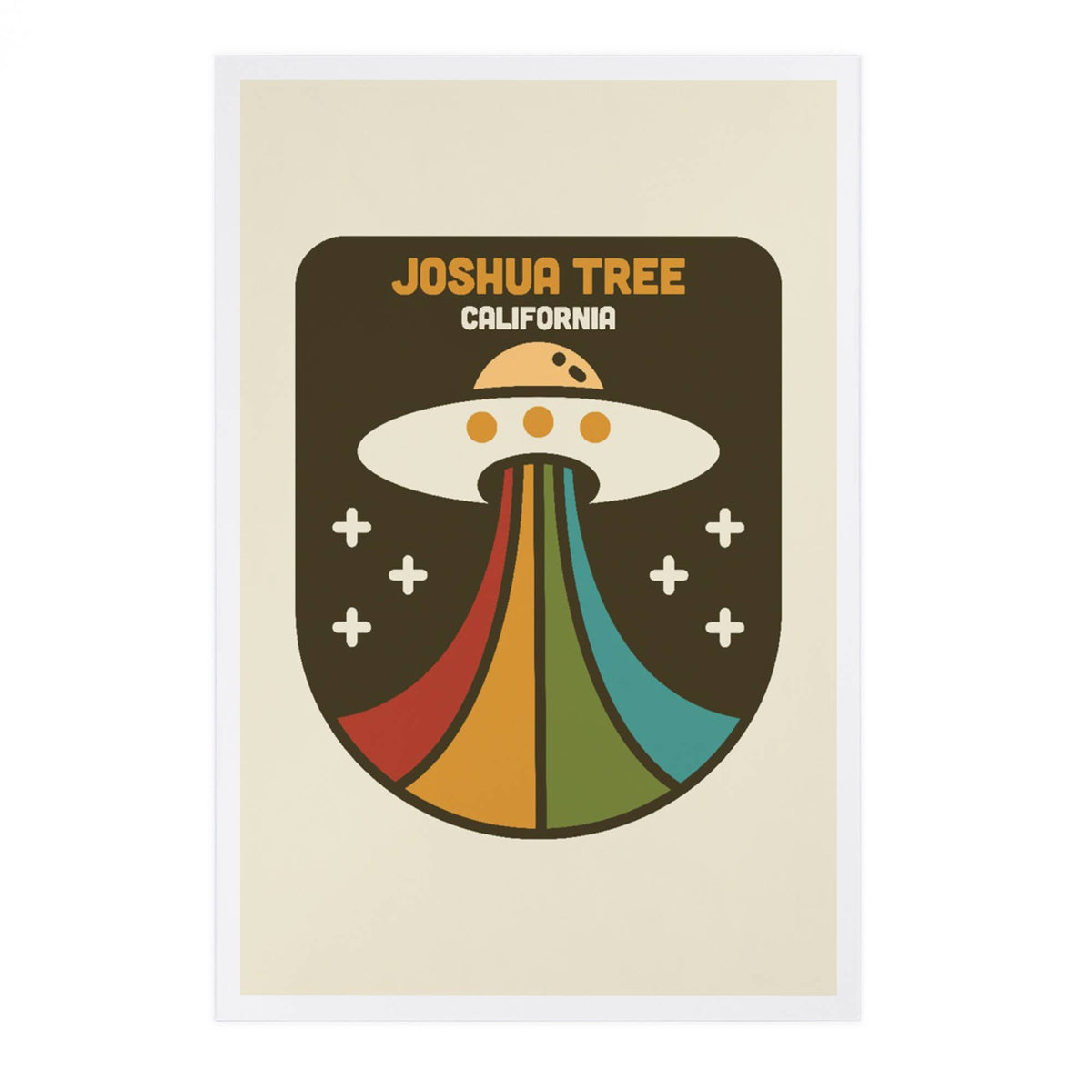 Joshua Tree California Vector UFO Postcard