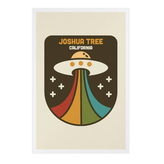 Joshua Tree California Vector UFO Postcard