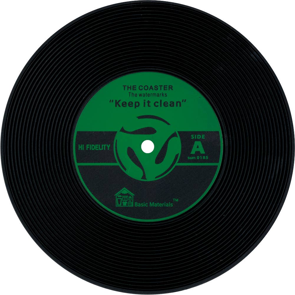 Vinyl Record Shaped Silicone Coaster