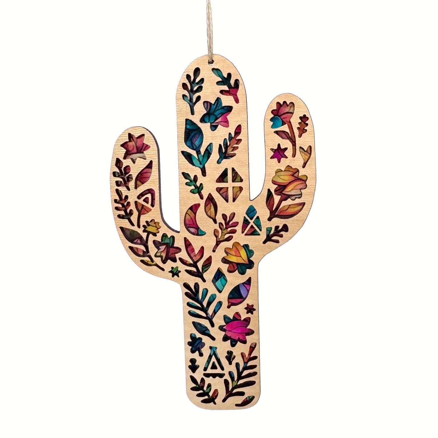 Floral Saguaro Cactus Ornament
