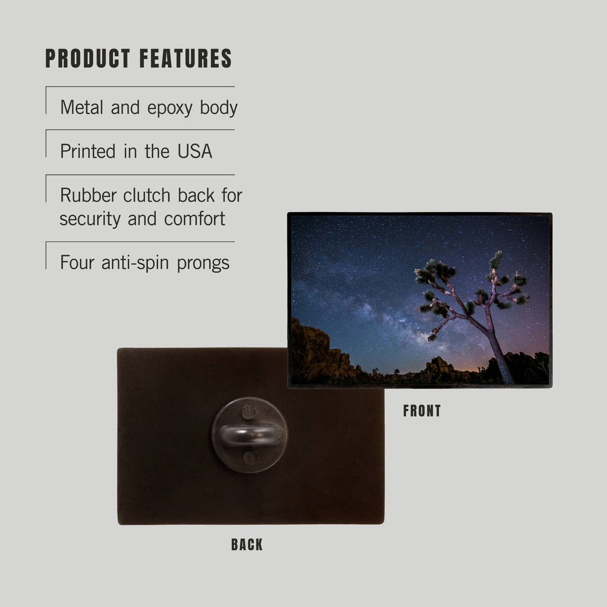 Joshua Tree Milky Way Lapel Pin