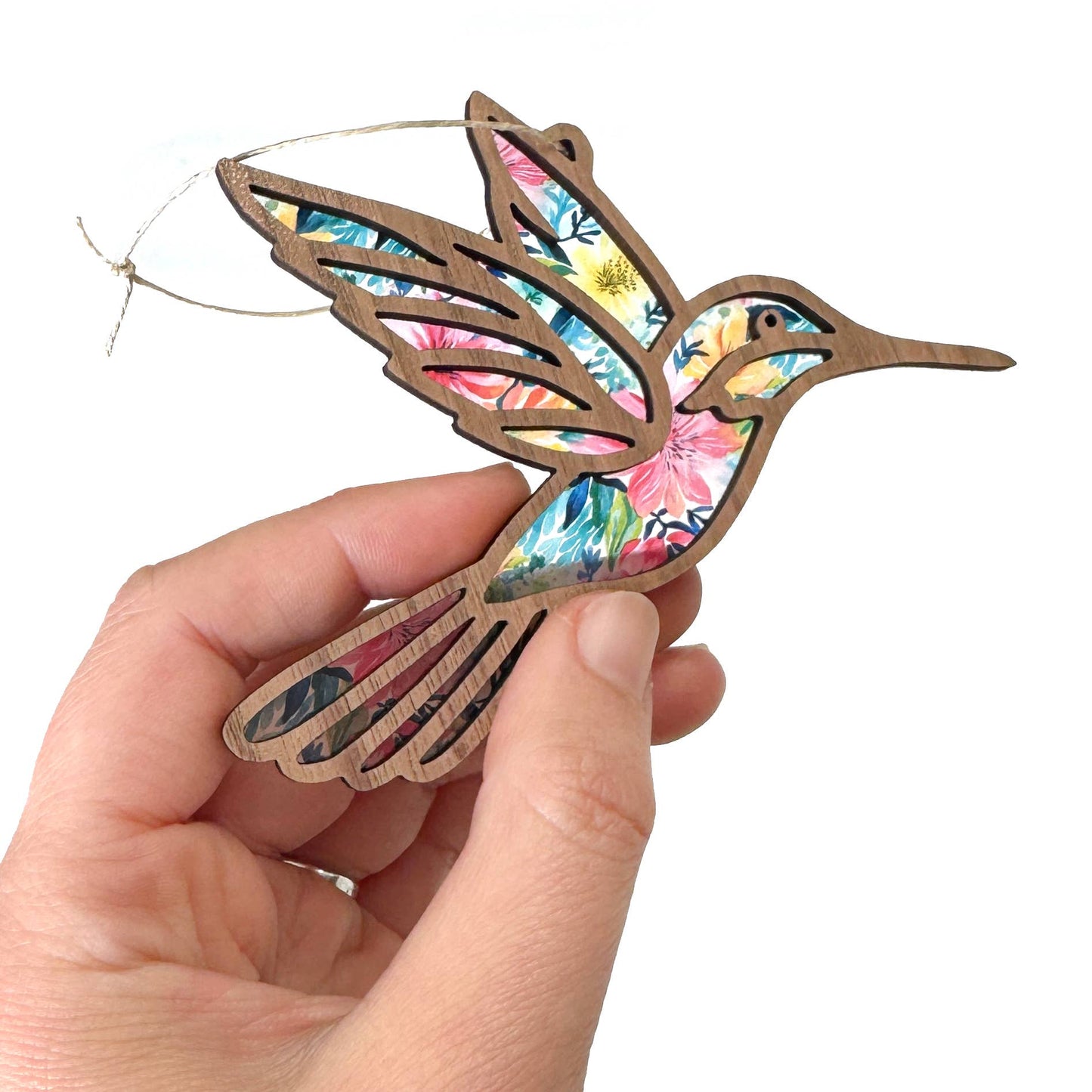 Floral Hummingbird Ornament