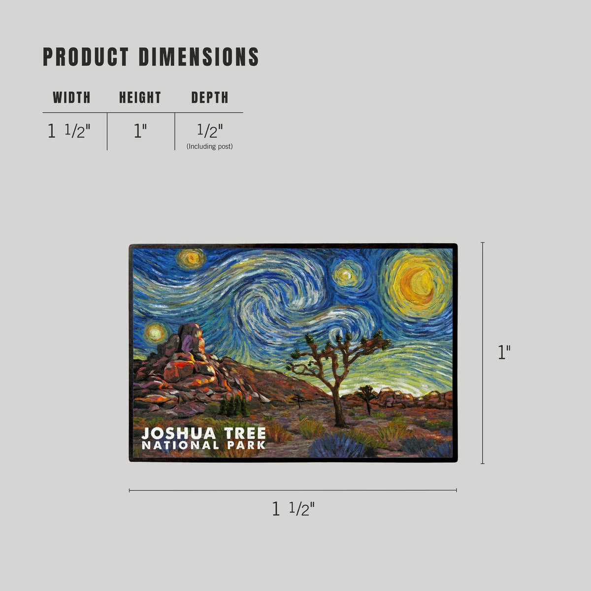 Joshua Tree National Park Starry Night Lapel Pin