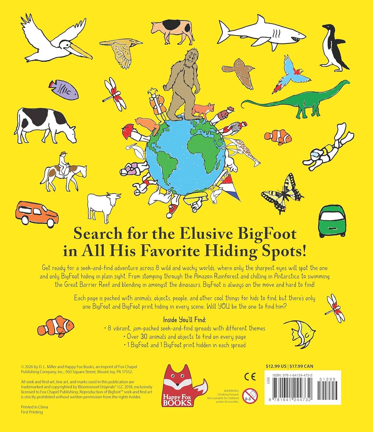 Big Book of Bigfoot Seek and Find Puzzle Board Activity Book