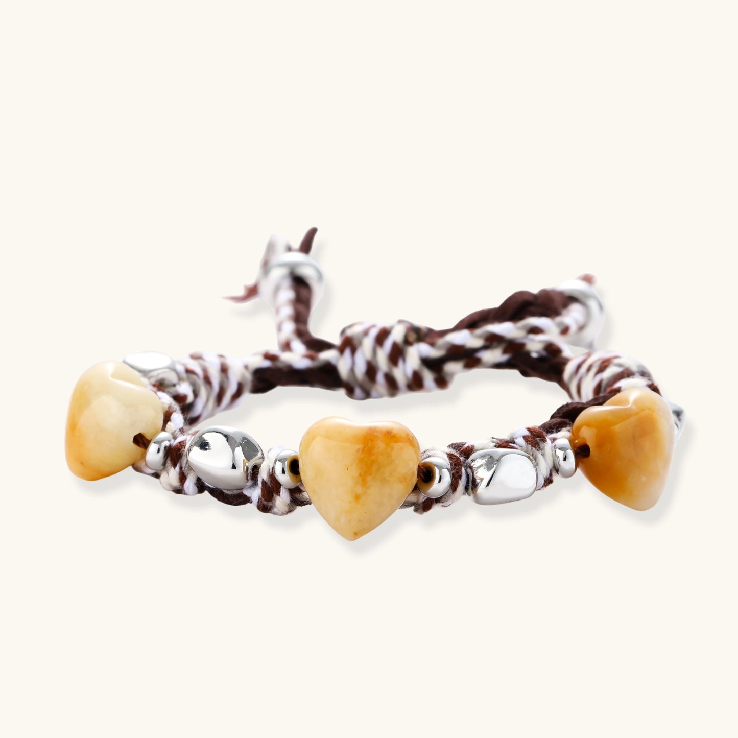 Amber Heart Cord Bracelet by Joshua Tree Gift Store