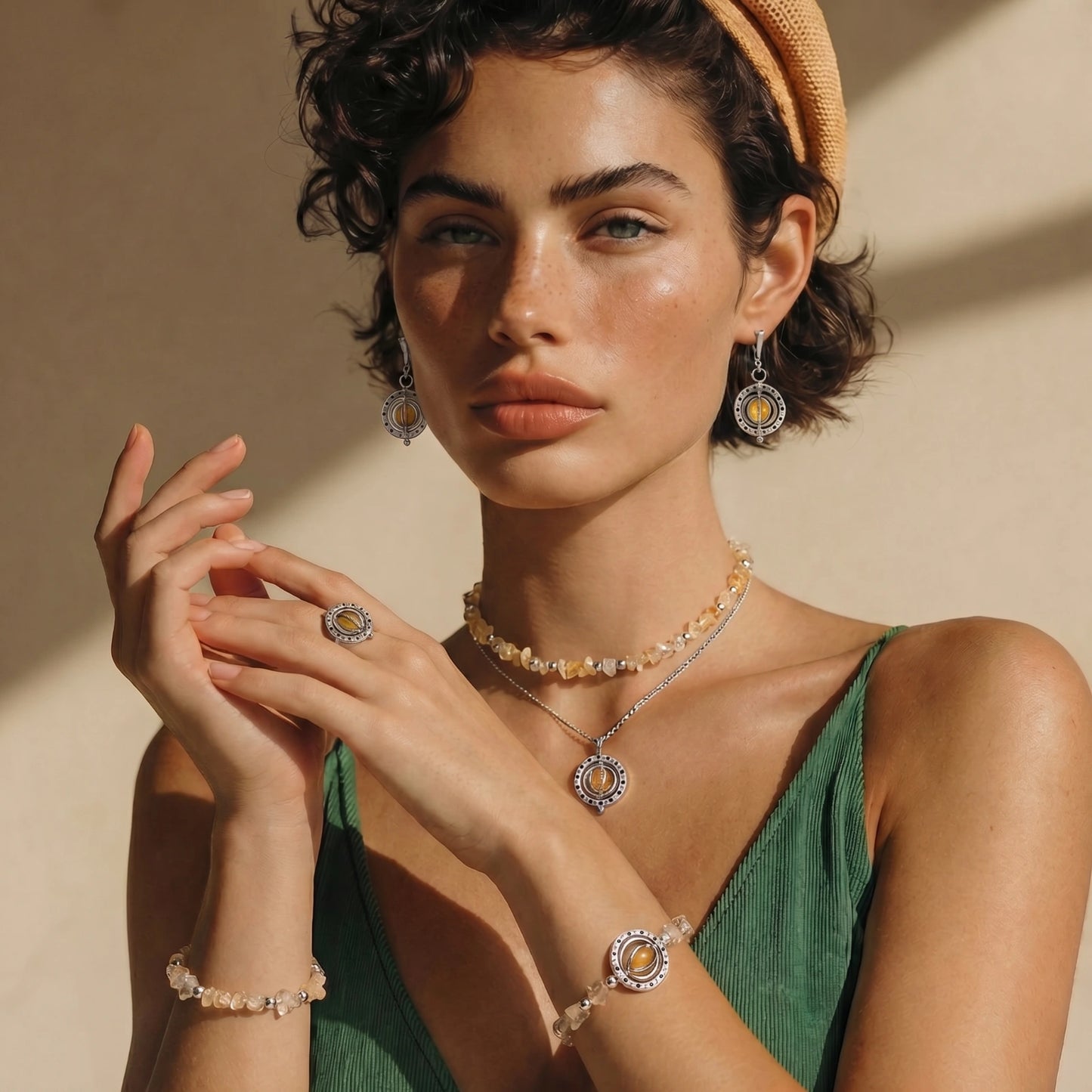 Cosmic Citrine Jewelry Set by Joshua Tree Gift Store