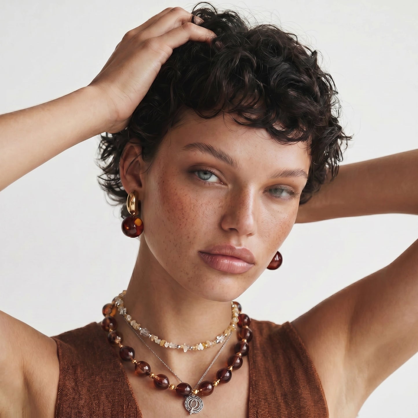 Earthbound Layered Necklace by Joshua Tree Gift Store
