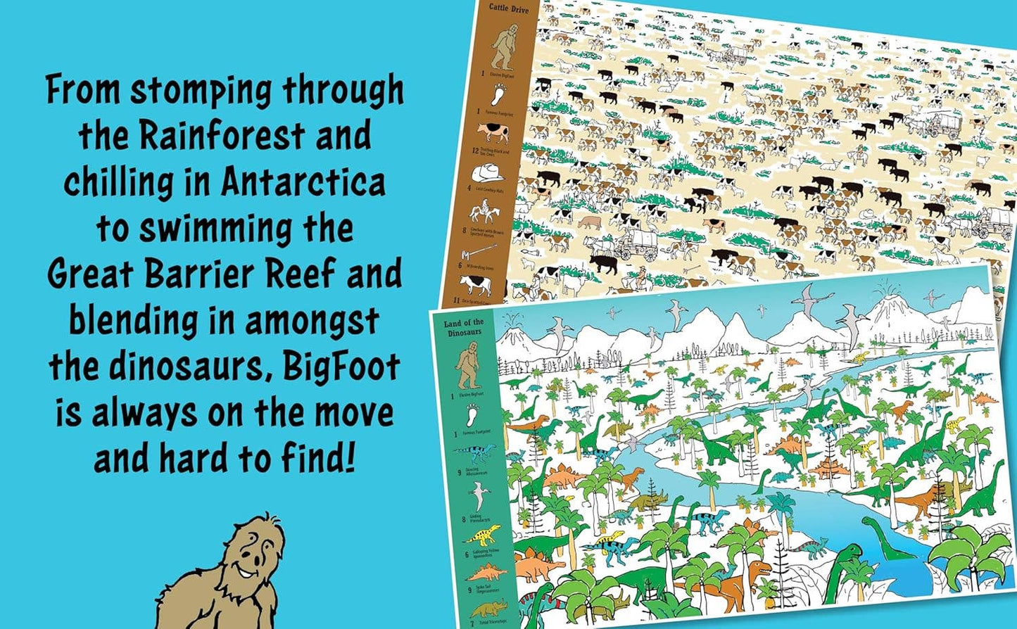 Big Book of Bigfoot Seek and Find Puzzle Board Activity Book