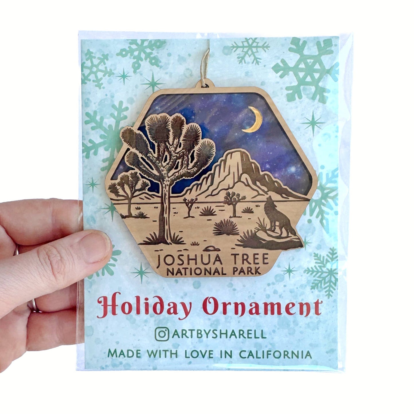 Joshua Tree National Park Night Sky Wood Ornament