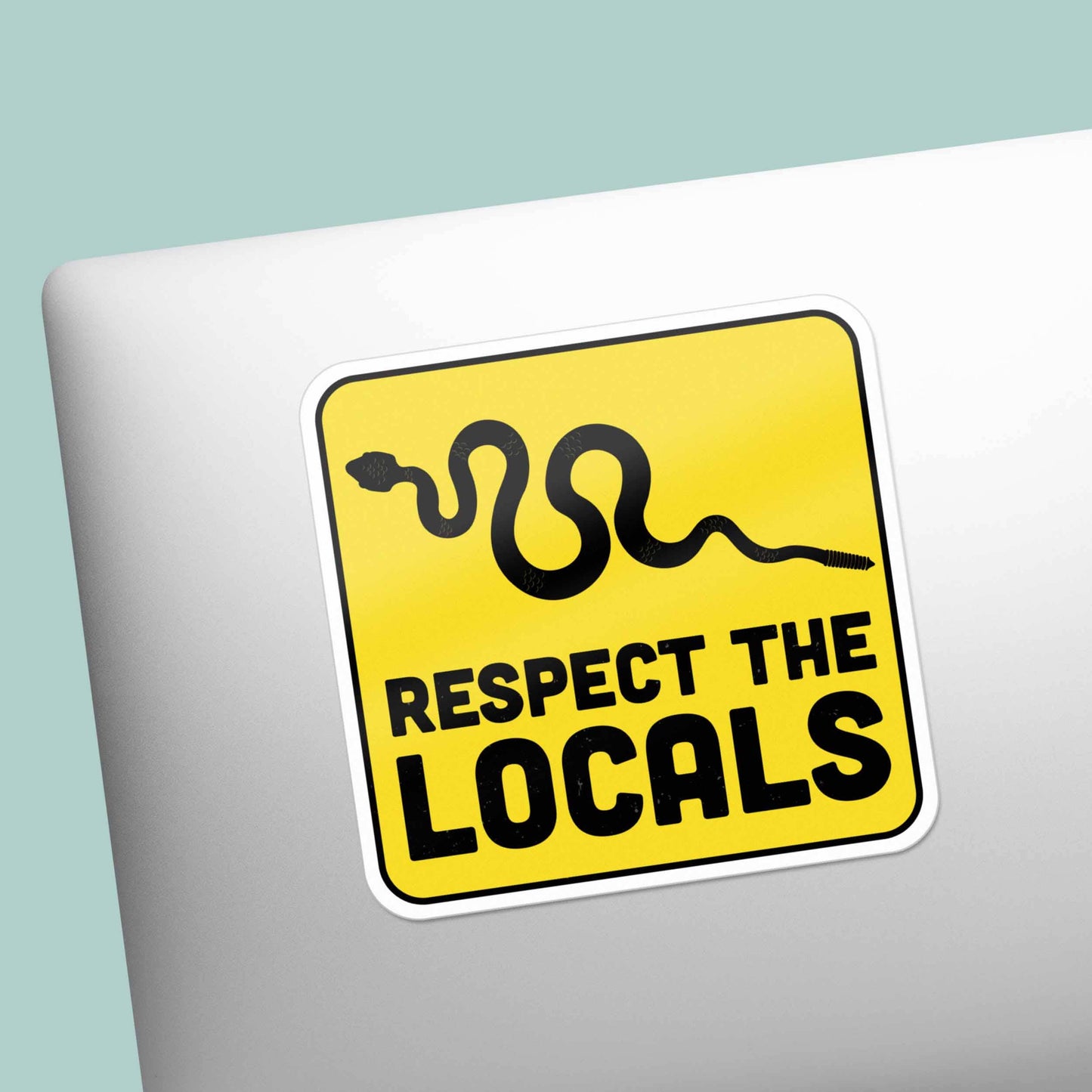 Respect the Locals Rattlesnake Sticker