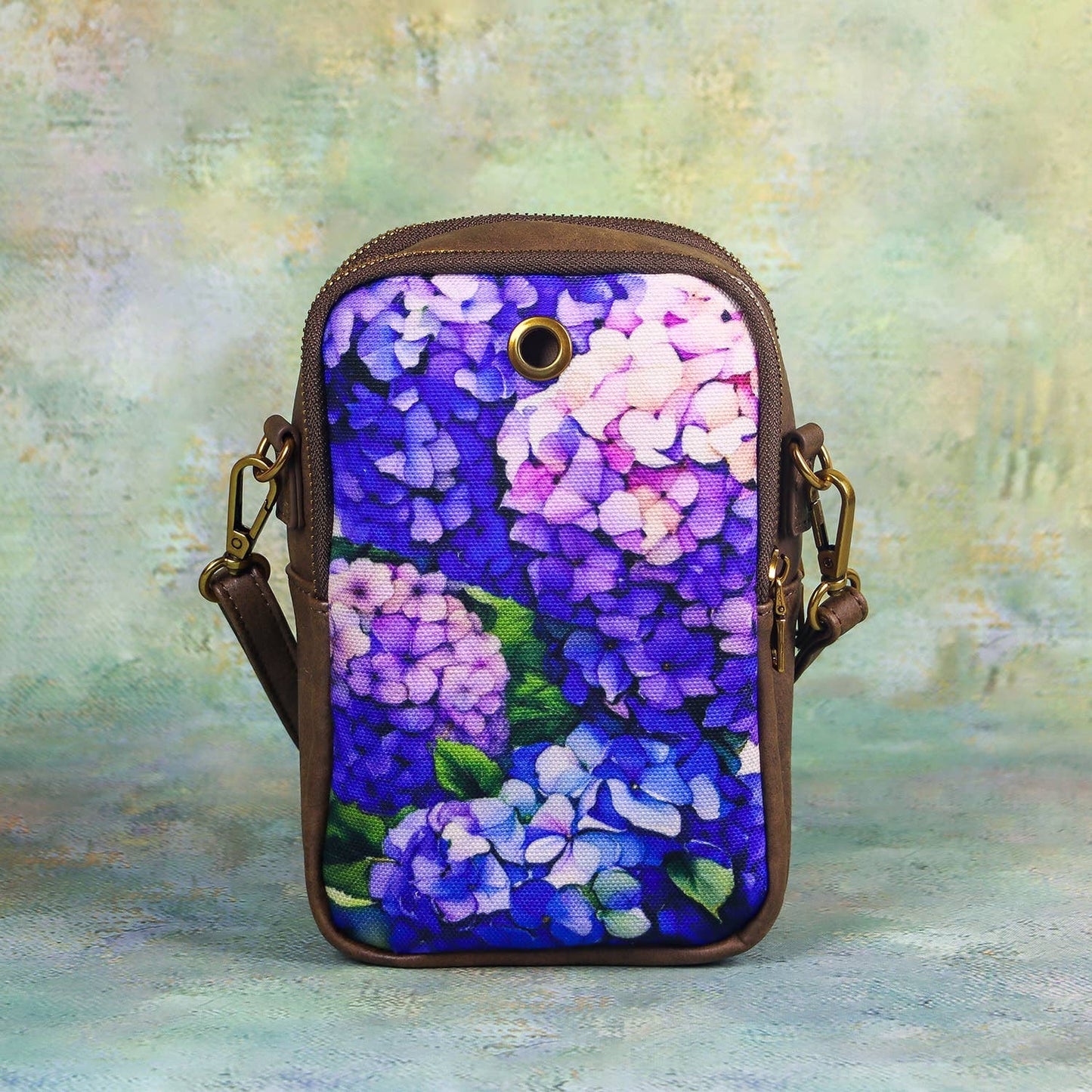 Hydrangea Canvas Cellphone Sling Bag