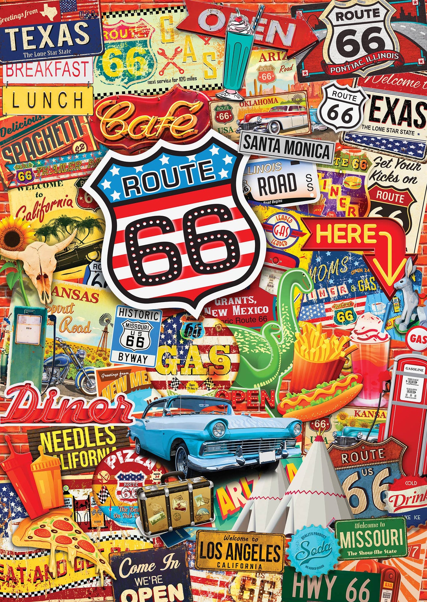 World's Smallest Route 66 1000 Piece Puzzle