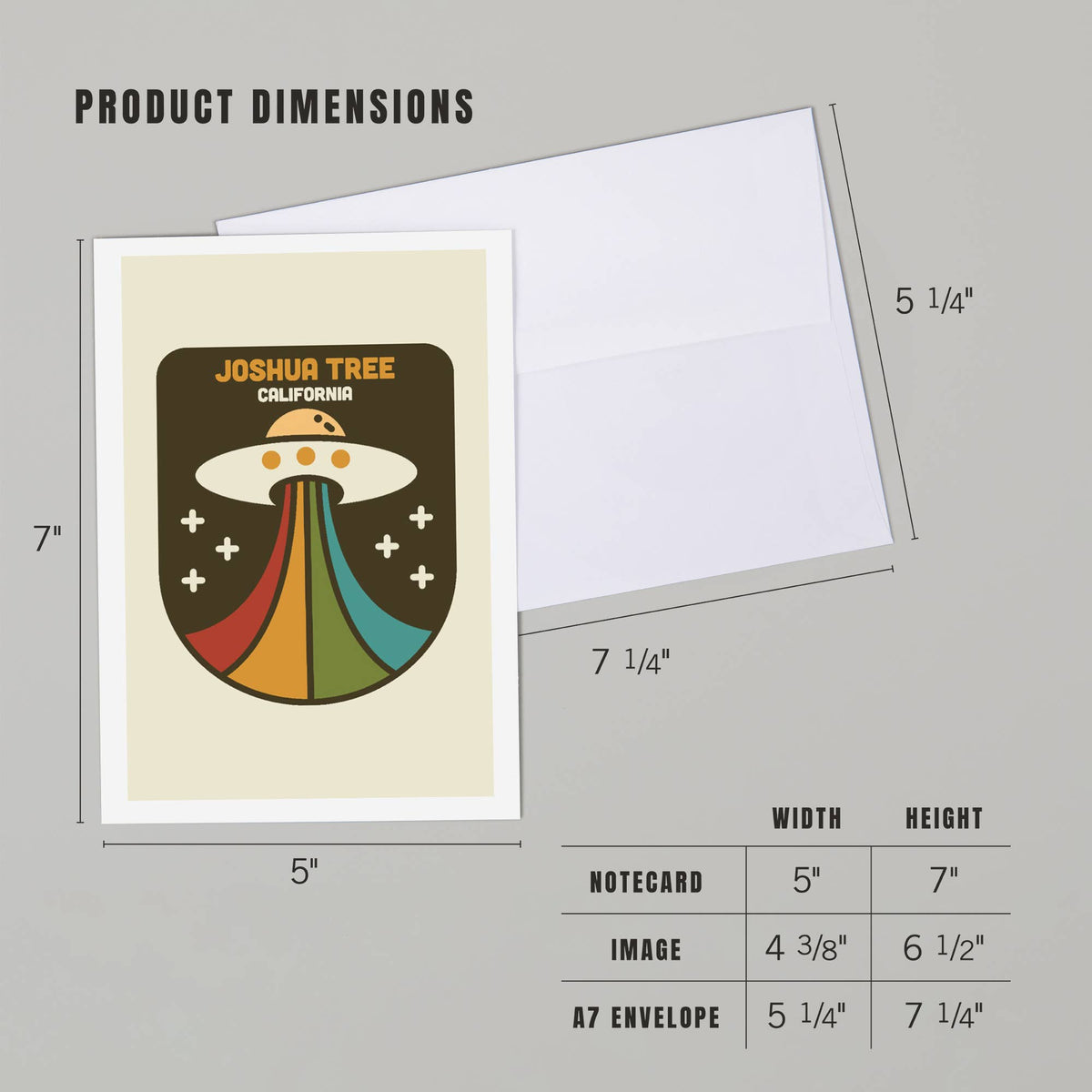 Joshua Tree California Vector UFO Notecard