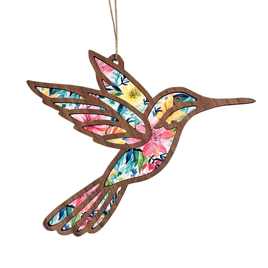 Floral Hummingbird Ornament